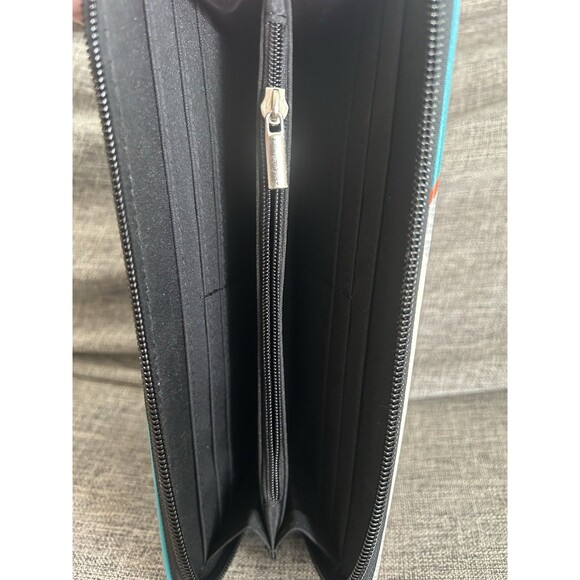 NFL Curve Miami Dolphins Zip Around Wristlet Wallet by Littlearth Little Earth - Picture 3 of 7